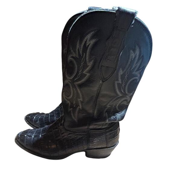 Men's imitation Black Alligator Boots size 11 D - Picture 5 of 10